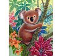Diamond Painting Kits with Tools, Meecaa Koala Animal Tree Flower DIY 5D Full Drill Cross Stitch Diamond Mosaic Art Crafts 30x40cm (Koala), Clear