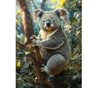 Diamond Painting Koala Diamond Art Kits Adults 40x60 cm DIY 5D Full Drill Tree Dimond Art Kit for Beginners Crystal Rhinestone Embroidery Canvas Painting for Relaxation, Bedroom Decor with Tools H-239