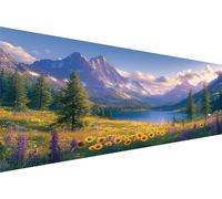 Diamond Painting Lake,Landscape Diamond Art Kits For Adults Kids Diy Round Drill Crystal Arts And Crafts For Adults,5D Dimond Embroidery Paint By Numbers For Room Decor Women Gifts 80x160cm Q1-747