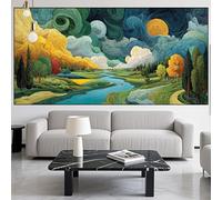 Diamond Painting Landscape Diamond Art Kits Adults/Beginners,5D DIY Large Diamont Picture Abstract Full Drill Gem Art Crystal Embroidery Mosaic Canvas Painting Numbers kit,Decor Gift 28x72in LK-596