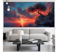 Diamond Painting Landscape Diamond Art Kits Adults/Beginners,5D DIY Large Diamont Picture Sunset Full Drill Gem Art Crystal Embroidery Mosaic Canvas Painting Numbers kit,Home Decor Gift 36x98in LK-606