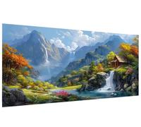 Diamond Painting Landscape Diamond Art kits Adults , DIY Gem Art Painting kit Fall Full Drill Square Crystal Embroidery Cross Stitch , Mosaic Pictures Arts and Crafts, Wall Decor Home 70x140cm A-U359