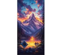 Diamond Painting Landscape Diamond Art kits Adults , DIY Gem Art Painting kit Mountain Full Drill Square Crystal Embroidery Cross Stitch , Mosaic Pictures Arts and Crafts, Wall Decor 40x80cm A-U1491