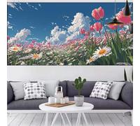 Diamond Painting Landscape Diamond Art Kits Adults Flower,5D Full Drill Crystal Embroidery Cross Stitch Canvas Gem Art Crafts,DIY Paint by Numbers for Children,Home Decoration Gifts Men 32x64in CQ-623