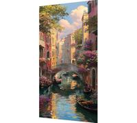 Diamond Painting Landscape Diamond Art Kits Adults Large 60x120cm Venice Crystal Art Kits for Adults DIY 5D Square Full Drill Gem Dots Rhinestone Embroidery Paintings Crafts, Home Wall Decor yx11-g1