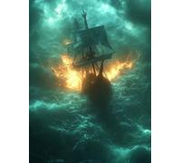 Diamond Painting Landscape Diamond Art Kits Adults, Ocean Dimond Painting 5D DIY Full Round Drill Gem Embroidery Cross Stitch Kits Crafts for Home Bedroom Decor, Gifts for Women 80x110cm -bby2605O2