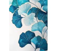 Diamond Painting Leaf, Blue Diamond Art Kits Adults, Full Drill Crystal Art, 5D DIY Painting Kits for Beginners, for Home Wall Decor, Holiday Gifts, Relaxing & Stress Relief Activity 25x35cm f-602