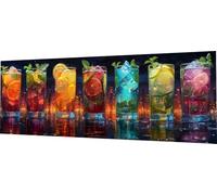 Diamond Painting Lemon Diamond Art Kits Adults, 210x70cm Large Dimond Art Cocktail Gem Arts and Crafts Paintings, DIY Round Full Drill Crystal Rhinestone Sequin Arts Mosaic Kits, Home Decor C2-318