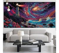 Diamond Painting Lighthouse Diamond Art Kits Adults/Beginners,5D DIY Large Diamont Picture Starry Sky Full Drill Gem Art Crystal Embroidery Mosaic Canvas Painting Numbers kit,Decor Gift 24x48in LK-590