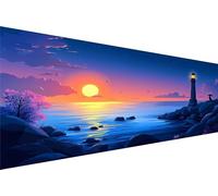 Diamond Painting Lighthouse,Seaside Diamond Art Kits For Adults Kids Diy Round Drill Crystal Arts And Crafts For Adults,5D Dimond Embroidery Paint By Numbers For Room Decor Women Gifts 80x160cm Q1-91