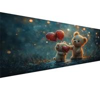 Diamond Painting Little Bear,Love Diamond Art Kits For Adults Kids Diy Round Drill Crystal Arts And Crafts For Adults,5D Dimond Embroidery Paint By Numbers For Room Decor Women Gifts 60x120cm Q1-907