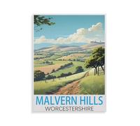 Diamond Painting,Malvern Hills Worcestershire,Full Round Diamond Embroidery Kits Cross Stitch Crystal Rhinestone Pictures Arts Craft Home Wall Decoration(50 x 60 cm/19.68 x 23.62 inches)-GZ63