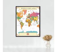 Diamond Painting Map Diamond Art Kits Adults, World Map Full Drill Crystal Art Kits for Adults Beginners, Cross Stitch Embroidery Crafts Pictures, for Home Wall Decor, Gifts (16x20 inch) PJY9 4-X
