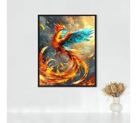 Diamond Painting Marine Life Diamond Art Kits Adults, Phoenix Full Drill Crystal Art Kits for Adults Beginners, Cross Stitch Embroidery Crafts Pictures, for Home Wall Decor, Gifts 12x16 inch PJY9 Z-B