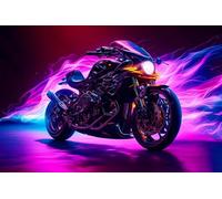 Diamond Painting Motorcycle Dust DIY 5D Full Drill Diamond Painting Kits for Adults and Kids Sticker by Number Kit Crystal Rhinestone Gem Picture Art Crafts for Home Wall Decor Gift, Canvas 30x40 cm