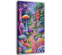 Diamond Painting Mushrooms (5), 5D Diamond Art Kits Adults, DIY Full Drill Crystal Art Embroidery Kit for Beginners, Forest Paint by Numbers for Adults, Gifts for Women, Home Decoration 25x50cm 0C-404