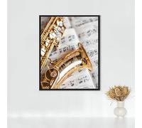 Diamond Painting Musical Instruments Diamond Art Kits Adults, Music Full Drill Crystal Art Kits for Adults, Cross Stitch Embroidery Crafts Pictures, for Home Wall Decor, Gifts (16x20 inch) PJY9 2-8