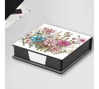 Diamond Painting Note Box, Practical Gift DIY Note Holder can Hold 150 Sheets of Paper, Suitable for Dormitory or Desk Ornaments Decoration(Wildflowers)