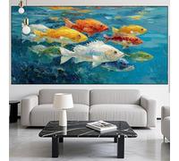 Diamond Painting Ocean Diamond Art Kits Adults/Beginners,5D DIY Large Diamont Picture Fish Full Drill Gem Art Crystal Embroidery Mosaic Canvas Painting Numbers kit,Home Decor Gifts 32x64in LK-1096