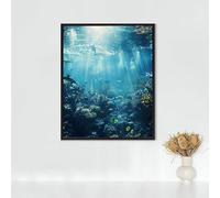 Diamond Painting Ocean Diamond Art Kits Adults, Dolphin Full Drill Crystal Art Kits for Adults Beginners, Cross Stitch Embroidery Crafts Pictures, for Home Wall Decor, Gifts (24x32 inch) PJY9 5-H