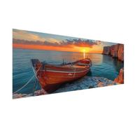 Diamond Painting Ocean Diamond Art Large 4x8inch, Sailboat Diamond Art Kits Adults, 5D DIY Full Square Drill Crystal Art Cross Stitch Embroidery Pictures, with Accessories, Christmas Home Decor ZJ-123