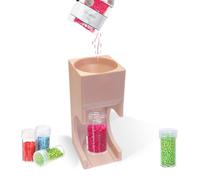 Diamond Painting Organizer and Portable Drill Funnel for Round Containers, Portable Diamond Art Funnel for Easy Transfer (1pc-Pink（Round Containers）)