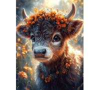 Diamond Painting Ox Diamond Art Kits Adults 40x60 cm DIY 5D Full Drill Flower Dimond Art Kit for Beginners Crystal Rhinestone Embroidery Canvas Painting for Relaxation, Bedroom Decor with Tools H-522
