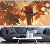 Diamond Painting Parrot 20x3128in,Orange Diamond Art kits Adults,DIY Crystal Art Paint by Numbers Beginner Embroidery Gem Painting Mosaic Craft Canvas kits for Adults,Home Decoration Gift Women LT-194