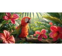 Diamond Painting Parrot Diamond Art Kits Adults, 36x72inch Large Dimond Art Flower Gem Arts and Crafts Paintings, DIY Full Drill Crystal Rhinestone Mosaic Kits with Accessories, Home Decor J2-4979