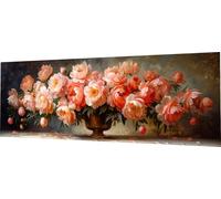 Diamond Painting Peony Diamond Art Kits Adults, 180x60cm Large Dimond Art Flower Gem Arts and Crafts Paintings, DIY Round Full Drill Crystal Rhinestone Sequin Arts Mosaic Kits, Home Decor Gifts C2-200