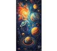 Diamond Painting Planet Diamond Art kits Adults , DIY Gem Art Painting kit Universe 5D Full Drill Square Crystal Embroidery Cross Stitch , Mosaic Pictures Arts and Crafts, Wall Decor 50x100cm A-U1281