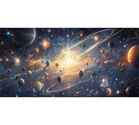 Diamond Painting Planet Diamond Art Kits Adults, The Sky Crystal Art Kits for Children Beginners, 5D Full Drill Gem Painting Crafts, DIY Embroidery Gifts, for Home Wall Decor, 90x180cm p-777