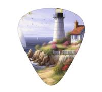 Diamond Painting Print Guitar Picks 12-Pack - Assorted Thickness Picks (0.46mm, 0.71mm, 0.96mm) with Storage Box & Assorted Unique Design for Acoustic, Electric, Bass, and Ukulele Players