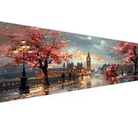 Diamond Painting Rain,Street Diamond Art Kits Adults,5D Large Diy Full Round Drill Rhinestone Cross Stitch Crystal Art,Hobbies For Adults Women,Paint By Numbers For Living Room Decor 40x80cm L1-341