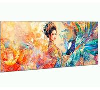 Diamond Painting Retro, DIY Girl Diamond Art Kits Adults, 5D Dimond Art Crafts for Adults, Full Crystal Art Rhinestone Embroidery Canvas Painting Arts and Crafts for Home Wall Decor 18x38in 0R-121