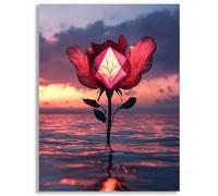 Diamond Painting Rose 5D DIY Diamond Art Kits for Adults Full Round Drill, Rhinestone Hobbies for Women, Embroidery Canvas Paintings Crystal Art Crafts, Home Decor Gifts Sea, 10x15cm/4x6inch,z@1361