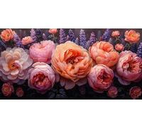 Diamond Painting Rose Diamond Art Kits Adults, 20x40inch Large Dimond Art Lavender Gem Arts and Crafts Paintings, DIY Full Drill Crystal Rhinestone Mosaic Kits with Accessories, Home Decor J2-755