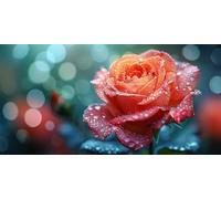 Diamond Painting Rose Diamond Art Kits Adults, 4x8inch Mini Dimond Art Dew Gem Arts and Crafts Paintings, DIY Full Drill Crystal Rhinestone Mosaic Kits with Accessories, Home Decor Gifts J2-2852