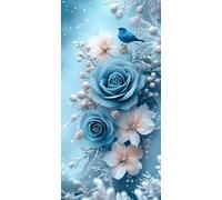 Diamond Painting Rose Large Diamond Art Kits for Adults Flower, 5D Crystal Rhinestone Embroidery Pictures, Sequin Gem Art Crafts for Adults, Christmas Home Wall Craft Decoration 90x180 cm c-4929