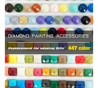 Diamond Painting Round Drills 160,Diamonds Painting Accessories Replacement for Missing Drills,Diamond Beads Replacement Drills Gems Stones,Round,About 3500pcs