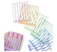 Diamond Painting Ruler 6 Pack - Compatible with Art Club Canvases | Round & Square Drill Placement Guide Tool with Non-Slip Grip (6pcs for Square Diamond)