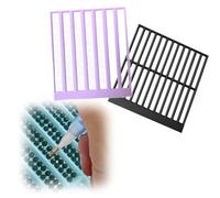 Diamond Painting Ruler 6 Pack - Compatible with Art Club Canvases | Round & Square Drill Placement Guide Tool with Non-Slip Grip (2pcs for Round&Square Diamond)