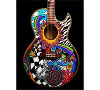 Diamond Painting Scenic Guitar Diamond Art for Adults, Paint by Numbers Embroidery Kits Full Drill 20x30cm/8x12in, DIY 5D Diamond Pictures Kids, Diamond Dots Gem Crystal Art Craft Home Decor Gifts