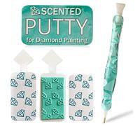 Diamond Painting Scented Putty Storaged in Tin Box, Light Green Resin Diamond Pen for 5D DIY Diamond Art Tool Accessories