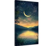 Diamond Painting Sea Diamond Art kits Adults DIY Gem Art, Rhinestone Mosaic Pictures Starry Sky 16x32 inch Small Canvas Painting by Numbers for Kids and Beginners, Home Decorations Woman Gift c-1016