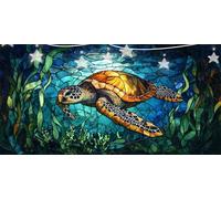 Diamond Painting Sea Turtles Dimond Art Kits Grass Diamond Art Accessories, DIY Full Drill Crystal Rhinestone Crafts for Adults Beginner for Living Wall Decoration, Gifts for Women 40x80cm G6-834