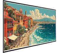 Diamond Painting Sea Waves Large Diamond Art Kits Adults 50x120cm Sky Crystal Art Kits for Adults, DIY 5D Square Full Drill Rhinestone Embroidery Crafts Gem Piantings for Home Wall Decor Gifts w-5956