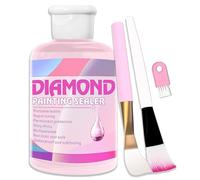 Diamond Painting Sealer, 120 ml Art Glue With Brushes - Permanent Hold, Fast Drying & Strong Bond for DIY Diamond Art Accessories Kit & Puzzle Tool