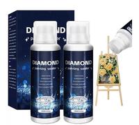 Diamond Painting Sealer 2 Bottles, 240 Ml Diamond Art Sealer, with Sponge Head, Suitable for Diamond Painting, Puzzles and DIY Craft Anti-Shedding & Enhance Brightness