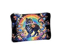 Diamond Painting Small Coin Purse,Rainbow Tiger 5D DIY Coin Purse mini Cosmetic Bag Zipper Design Exquisite Valentine's Day Gift Women's Rhinestone Accessories
